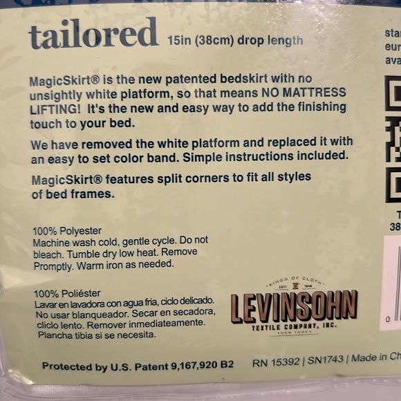 NWT “Magic Skirt” Twin Bedskirt - Picture 3 of 11